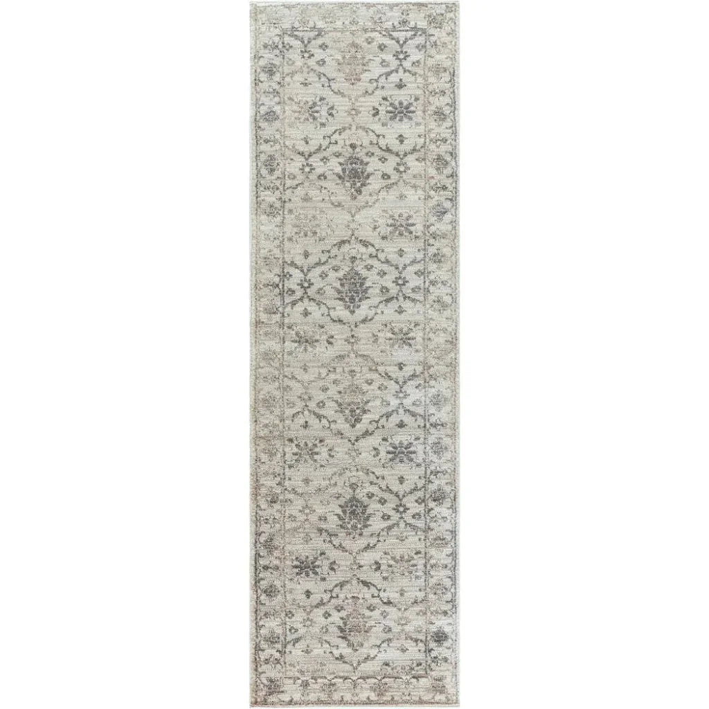 Dage Medallion Floral Beige Kitchen Hallway Runner Rug