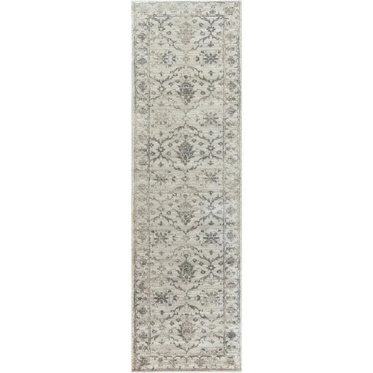 Dage Medallion Floral Beige Kitchen Hallway Runner Rug