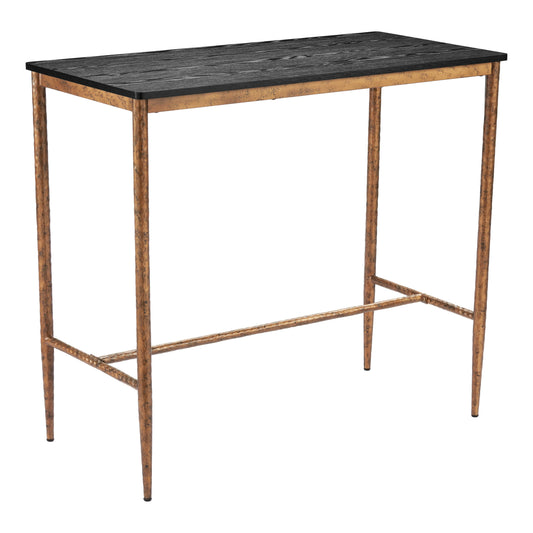 Nida Black and Bronze Rectangular Bar Table