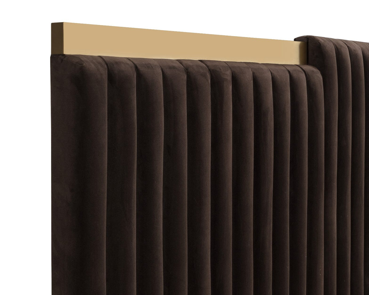 Tarrant Brown Fabric King Bed -- Brown