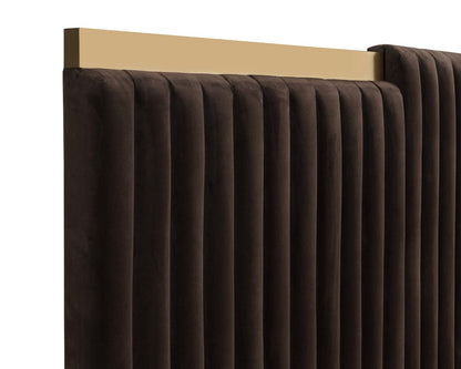 Tarrant Brown Fabric King Bed -- Brown