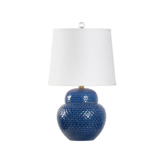 Chelsea House Wrightsville Textured Blue Glazed Ceramic Table Lamp