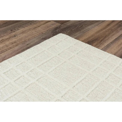 Cawe Wool Ivory Hallway Kitchen Runner Rug - LOOMLAN - LOOMLAN - Area Rugs