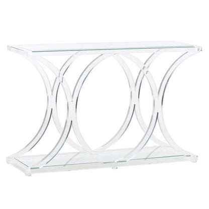 Chelsea House Sweeping Acrylic Rectangular Console Table