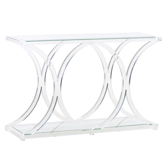 Chelsea House Sweeping Acrylic Rectangular Console Table