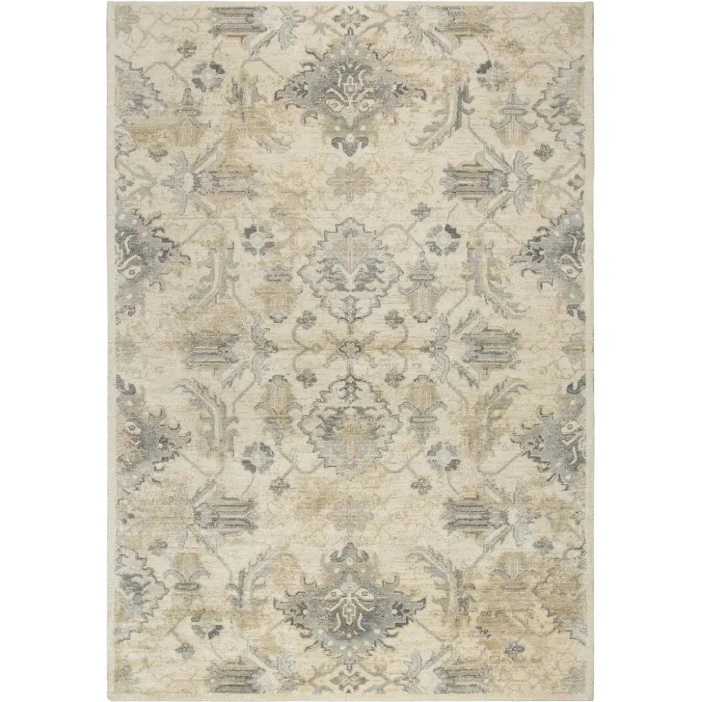 Crwt Floral Light Beige Large Area Rugs For Living Room