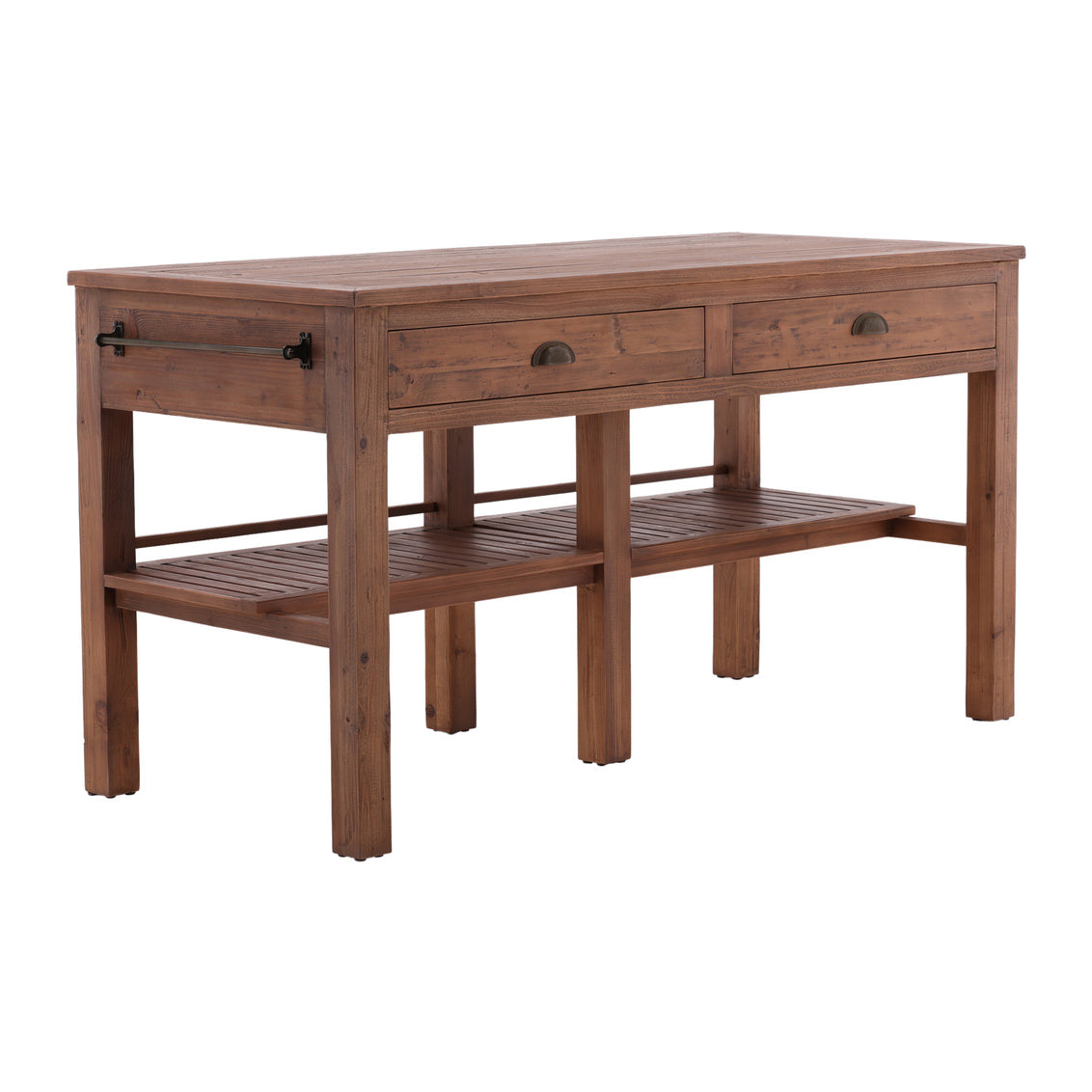 Furniture Classics Starling Two Drawers Wood Kitchen Island