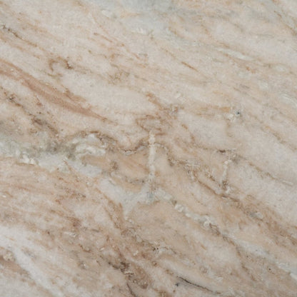 Ravello 42" Round Pink Marble Swirl Pedestal Dining Table -- Beige