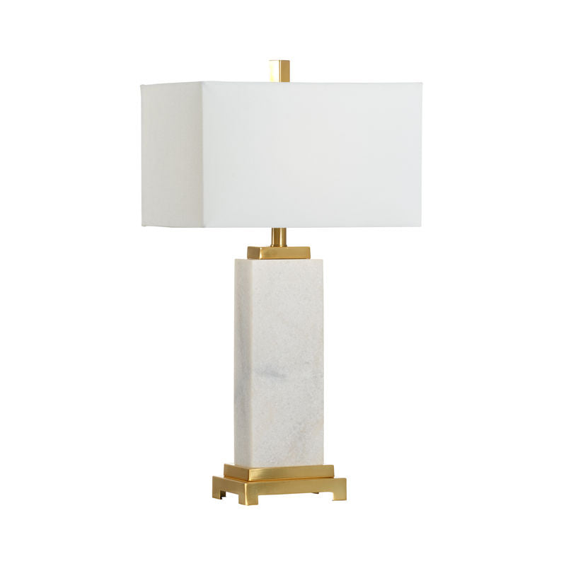 Chelsea House Kennedy Rectangular Modern Marble Table Lamp