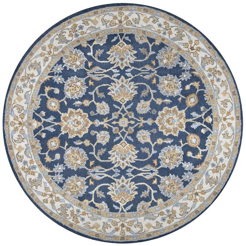 Baia Wool Blue Hallway Kitchen Runner Rug - LOOMLAN - LOOMLAN - Area Rugs