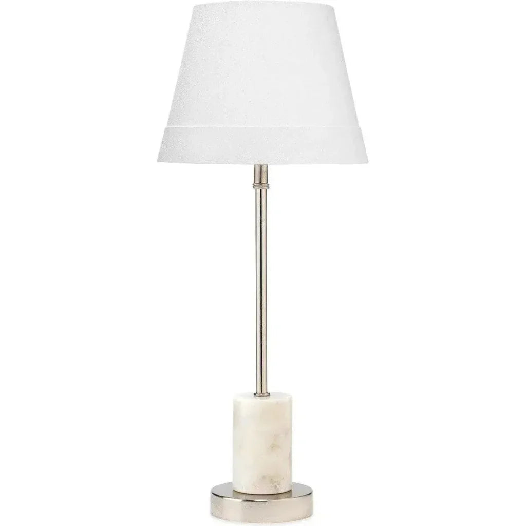 White Nickel Marble Iron Darcey Table Lamp