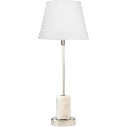 White Nickel Marble Iron Darcey Table Lamp