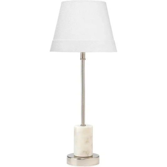 White Nickel Marble Iron Darcey Table Lamp