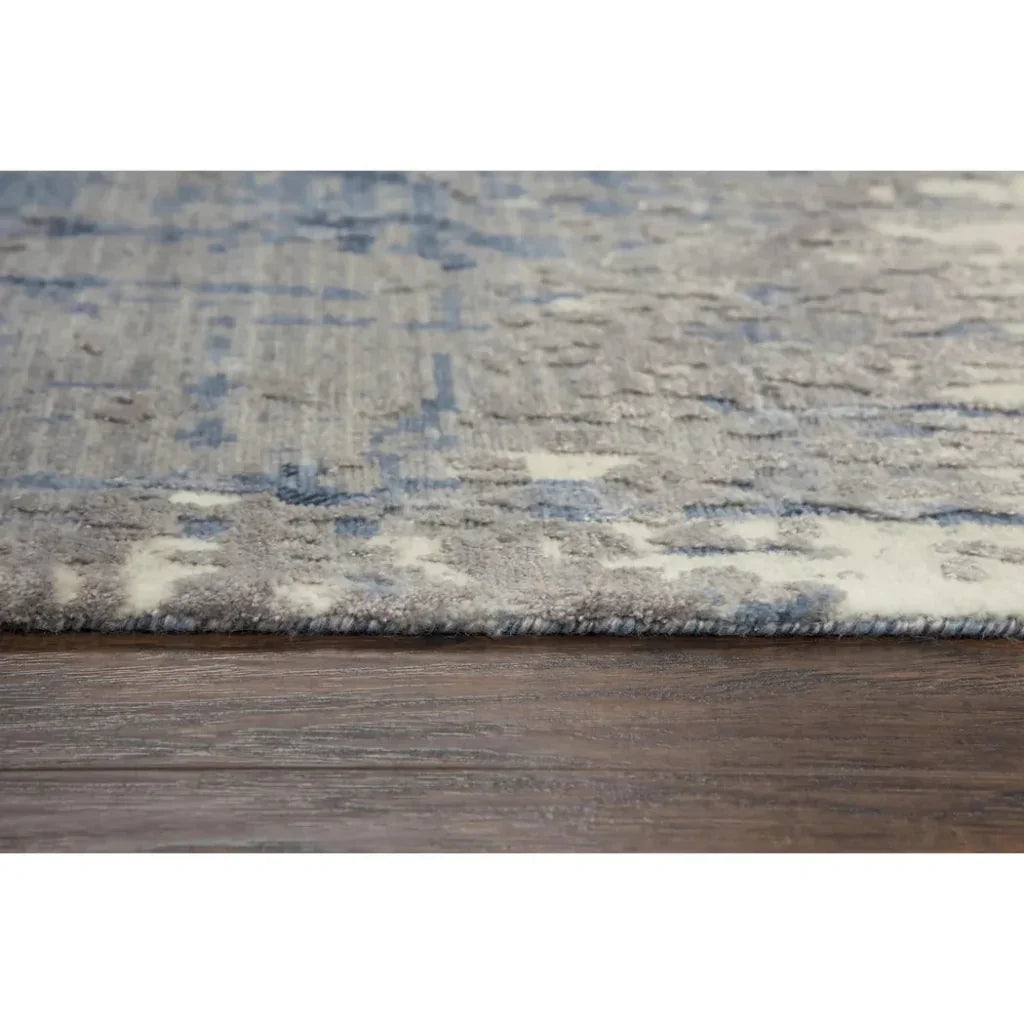 Baze Abstract Blue Large Area Rugs For Living Room - LOOMLAN - LOOMLAN - Area Rugs