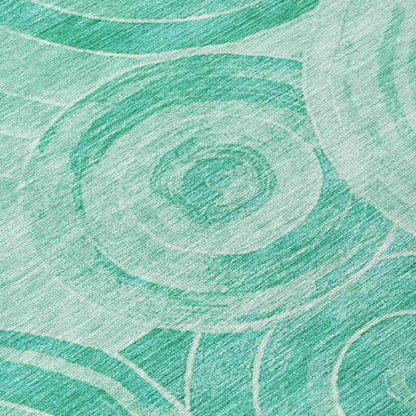Jaelain Teal Washable Indoor-Outdoor Rug