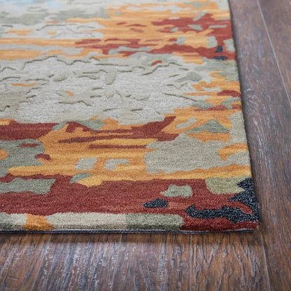 Capi Abstract Tan Large Area Rugs For Living Room -- tan