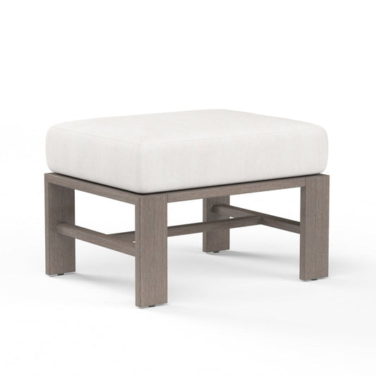 Laguna Canvas Flax Sunbrella Upholstered Outdoor Ottoman