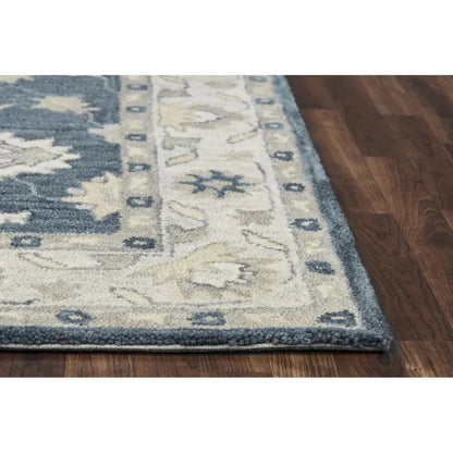 Cors Wool Blue Hallway Kitchen Runner Rug -- blue