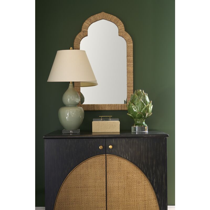 Chelsea House Fulton Green Double Gourd Design Vase Table Lamp
