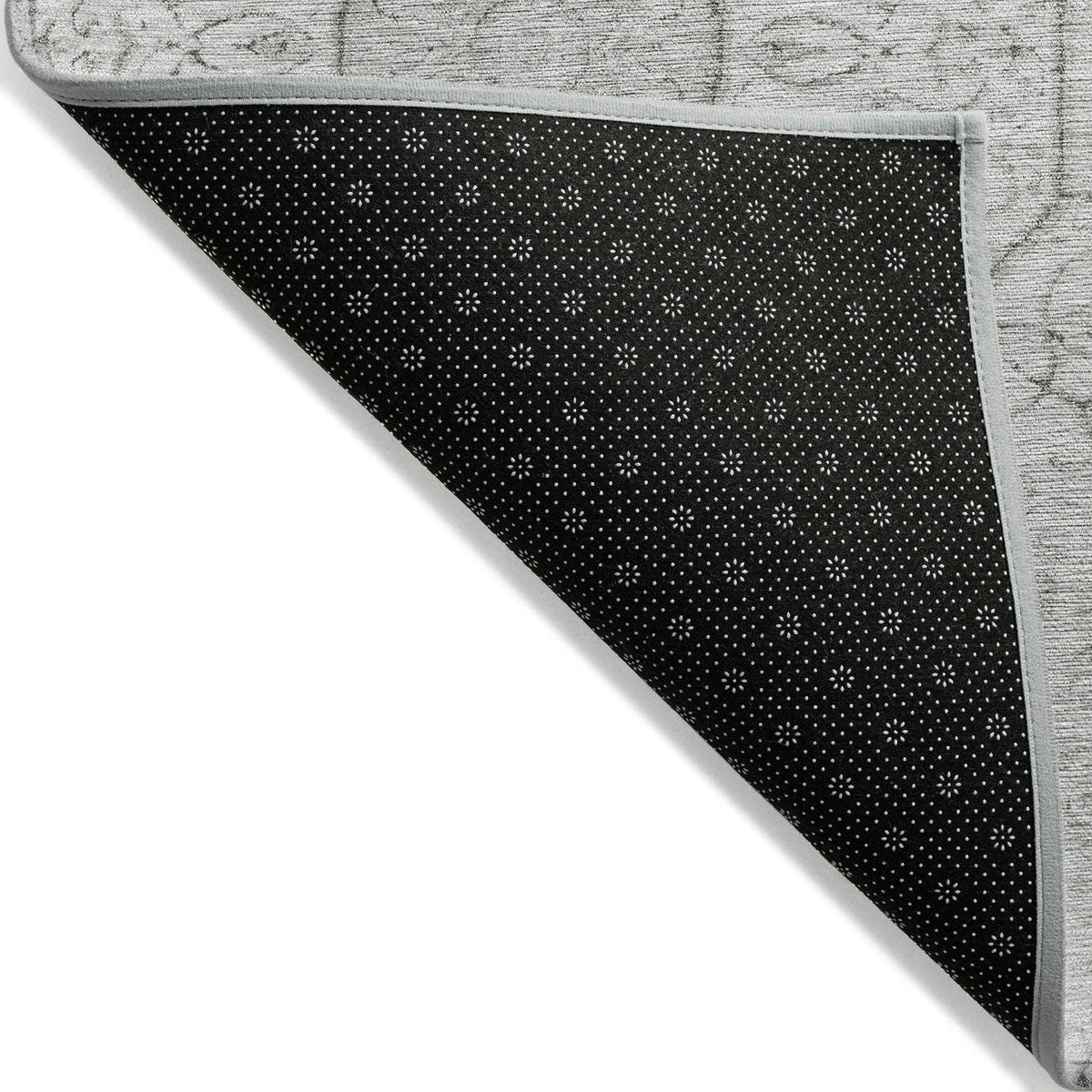 Iriora Gray Washable Indoor-Outdoor Rug