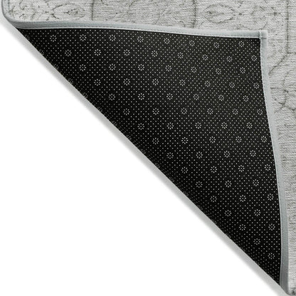 Iriora Gray Washable Indoor-Outdoor Rug