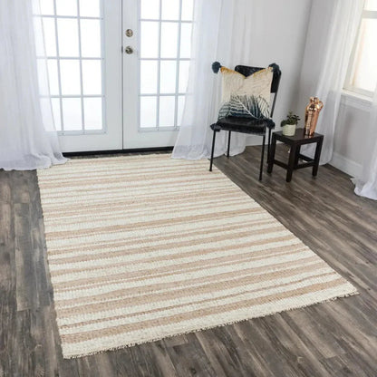 Coch Stripe Beige Area Rugs For Living Room -- beige