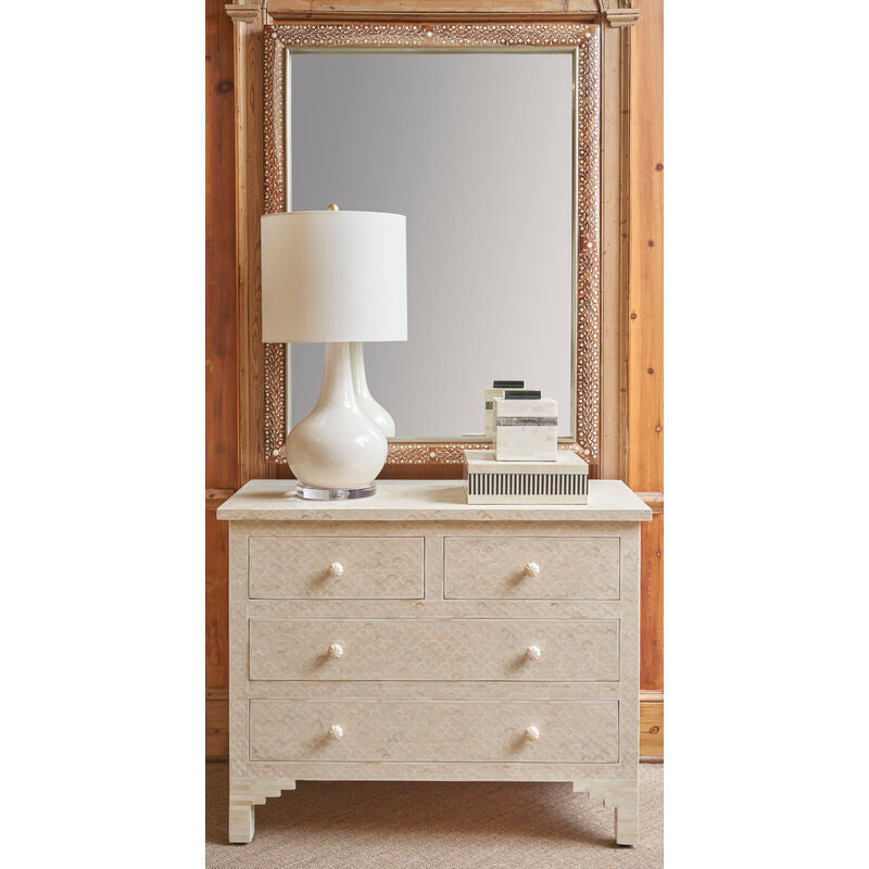 Chelsea House Charles Cream Ceramic Made Vase Table Lamp