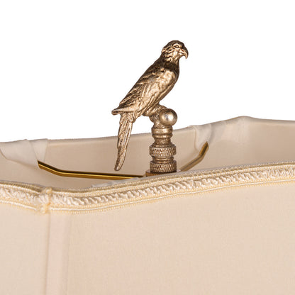 Chelsea House Crystal Bird Silver Table Lamp