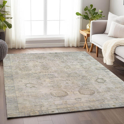 Laeanor Ivory Washable Indoor-Outdoor Rug -- ivory