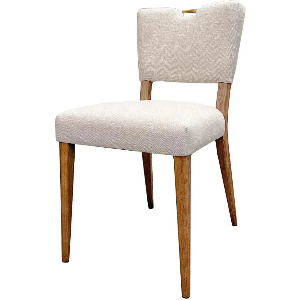 Luella Cream Linen Dining Chair 2PC Set Floating Back -- view 7