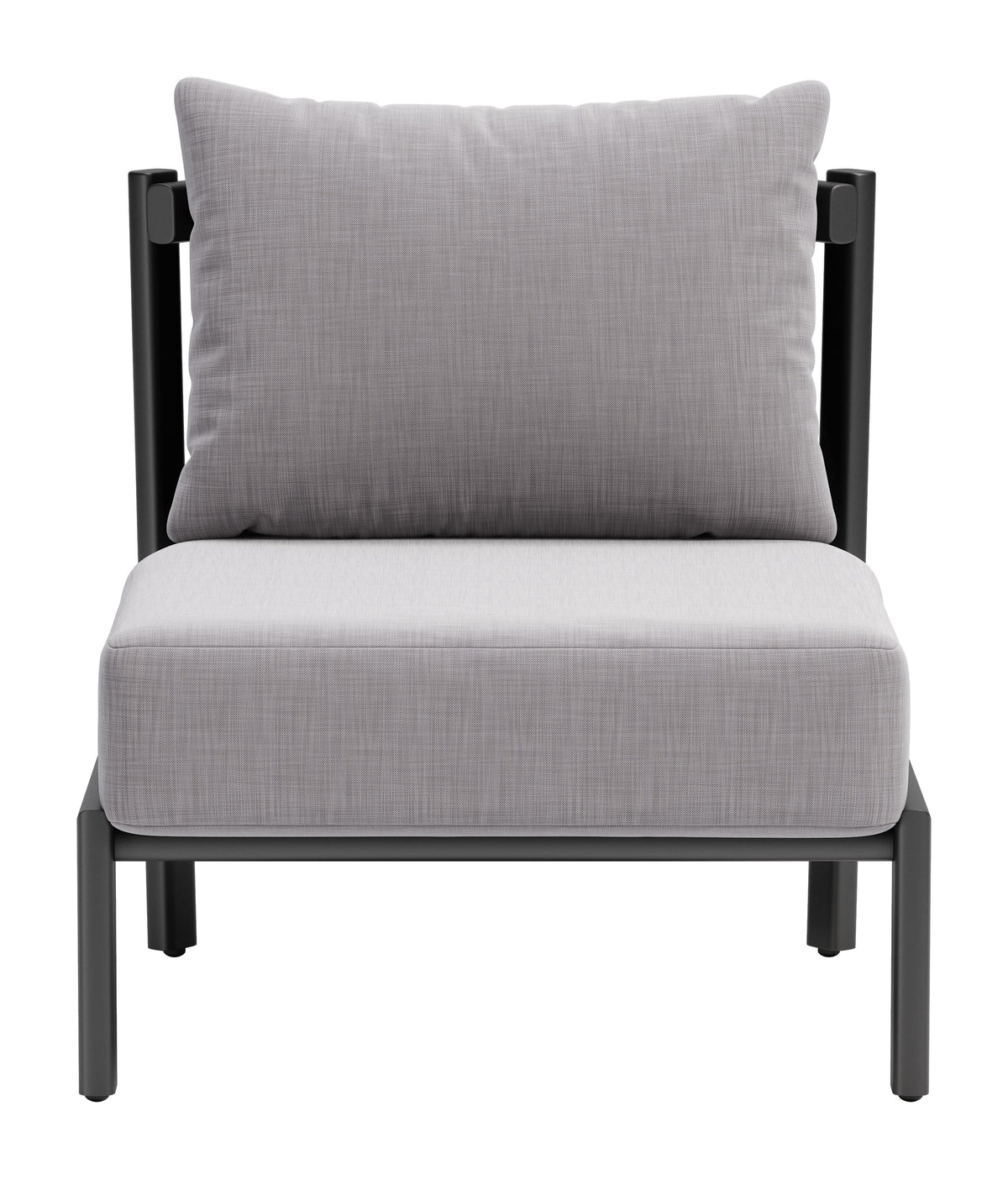Zuo Modern Horizon Aluminum Gray Armless Accent Chair