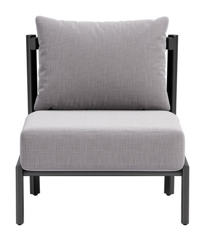 Zuo Modern Horizon Aluminum Gray Armless Accent Chair
