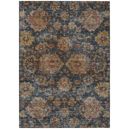 LOOMLAN Rugs Cadenza Blue Washable Indoor-Outdoor Rug