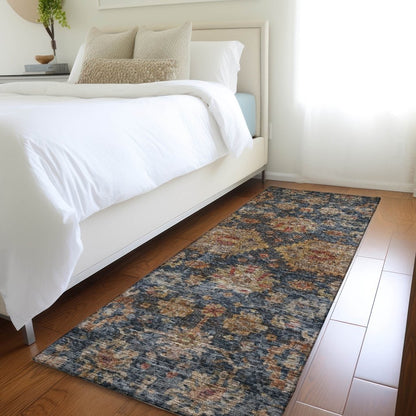 LOOMLAN Rugs Cadenza Blue Washable Indoor-Outdoor Rug