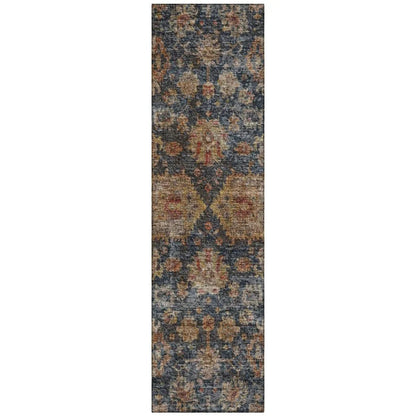 LOOMLAN Rugs Cadenza Blue Washable Indoor-Outdoor Rug