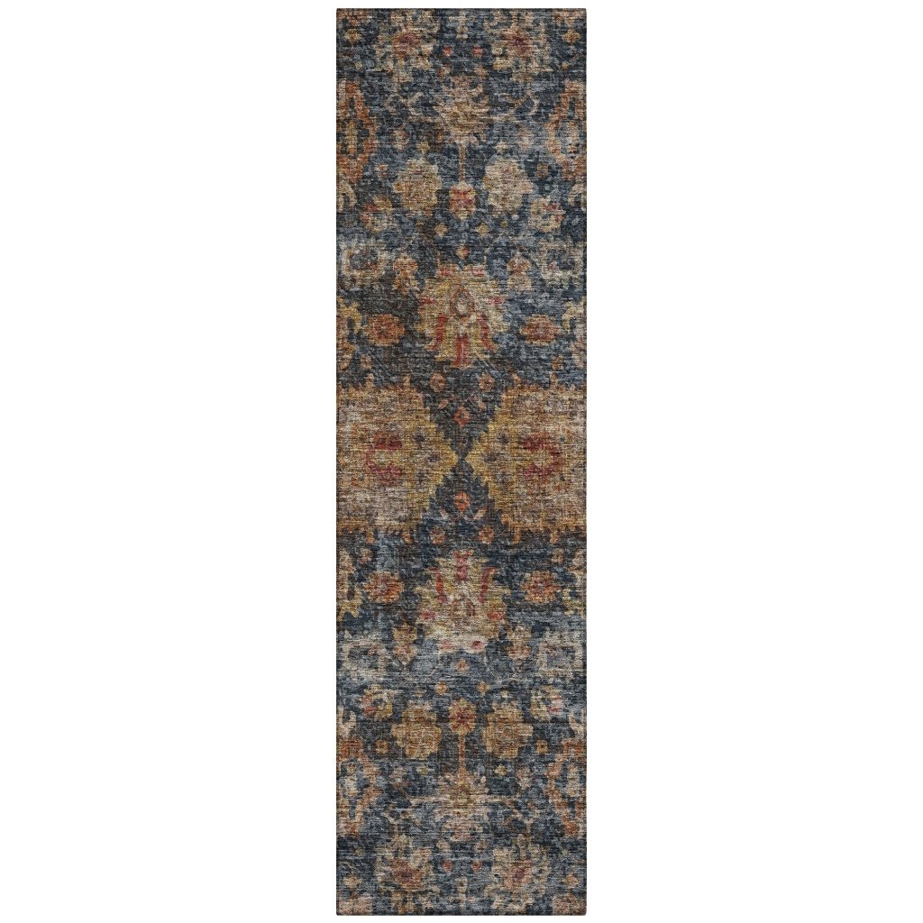 LOOMLAN Rugs Cadenza Blue Washable Indoor-Outdoor Rug