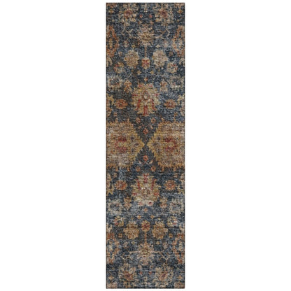 LOOMLAN Rugs Cadenza Blue Washable Indoor-Outdoor Rug