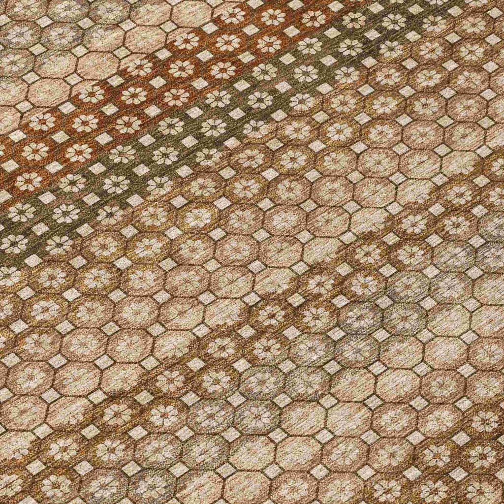 LOOMLAN Rugs Cadira Orange Washable Indoor-Outdoor Rug