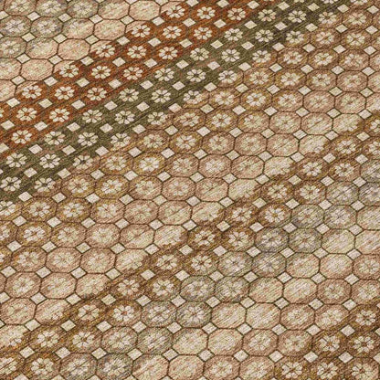 LOOMLAN Rugs Cadira Orange Washable Indoor-Outdoor Rug