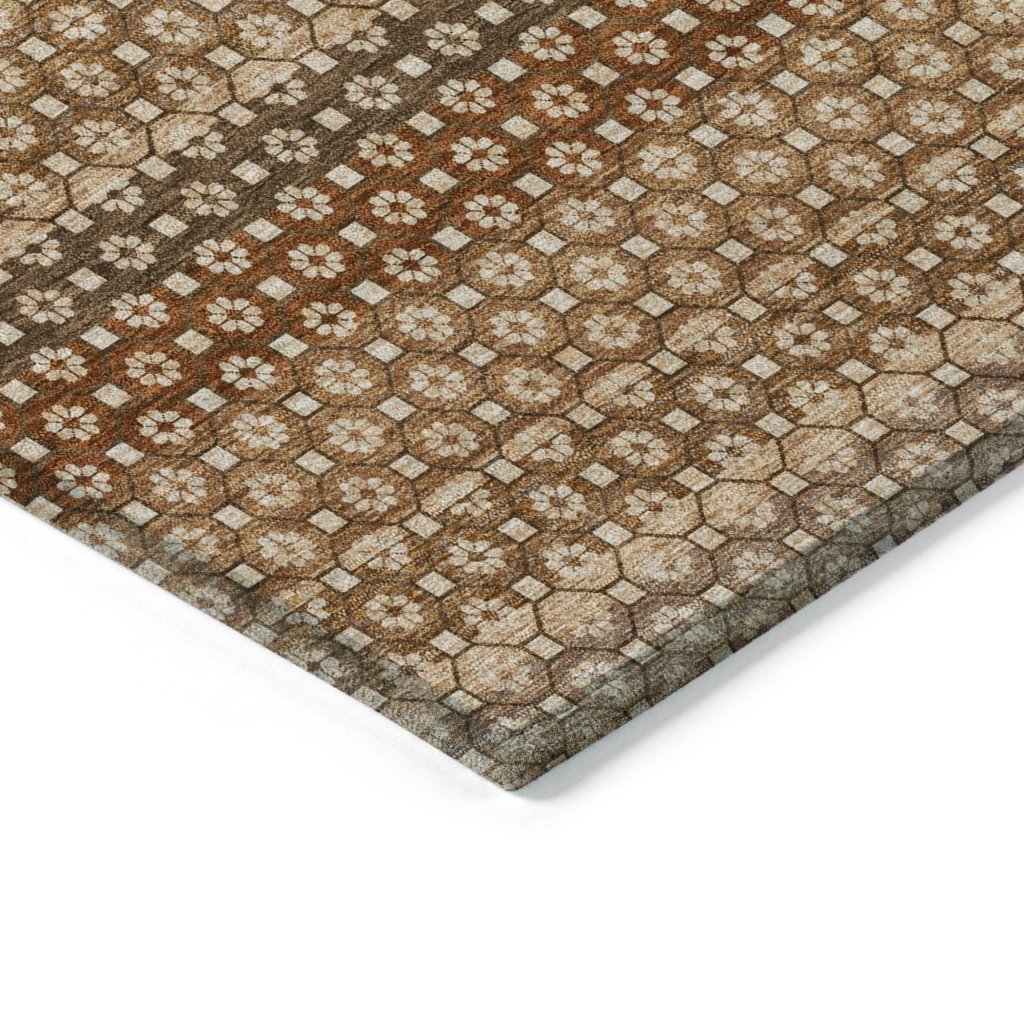 LOOMLAN Rugs Cadira Orange Washable Indoor-Outdoor Rug