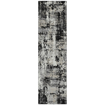 LOOMLAN Rugs Caelan Black Washable Indoor-Outdoor Rug