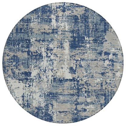LOOMLAN Rugs Caelan Blue Washable Indoor-Outdoor Rug