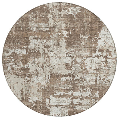 LOOMLAN Rugs Caelan Brown Washable Indoor-Outdoor Rug
