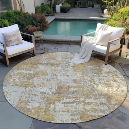 LOOMLAN Rugs Caelan Gold Washable Indoor-Outdoor Rug