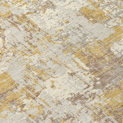 LOOMLAN Rugs Caelan Gold Washable Indoor-Outdoor Rug