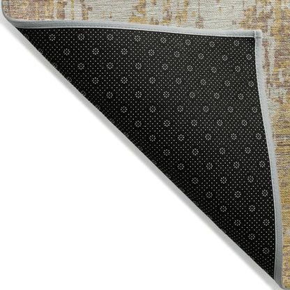 LOOMLAN Rugs Caelan Gold Washable Indoor-Outdoor Rug