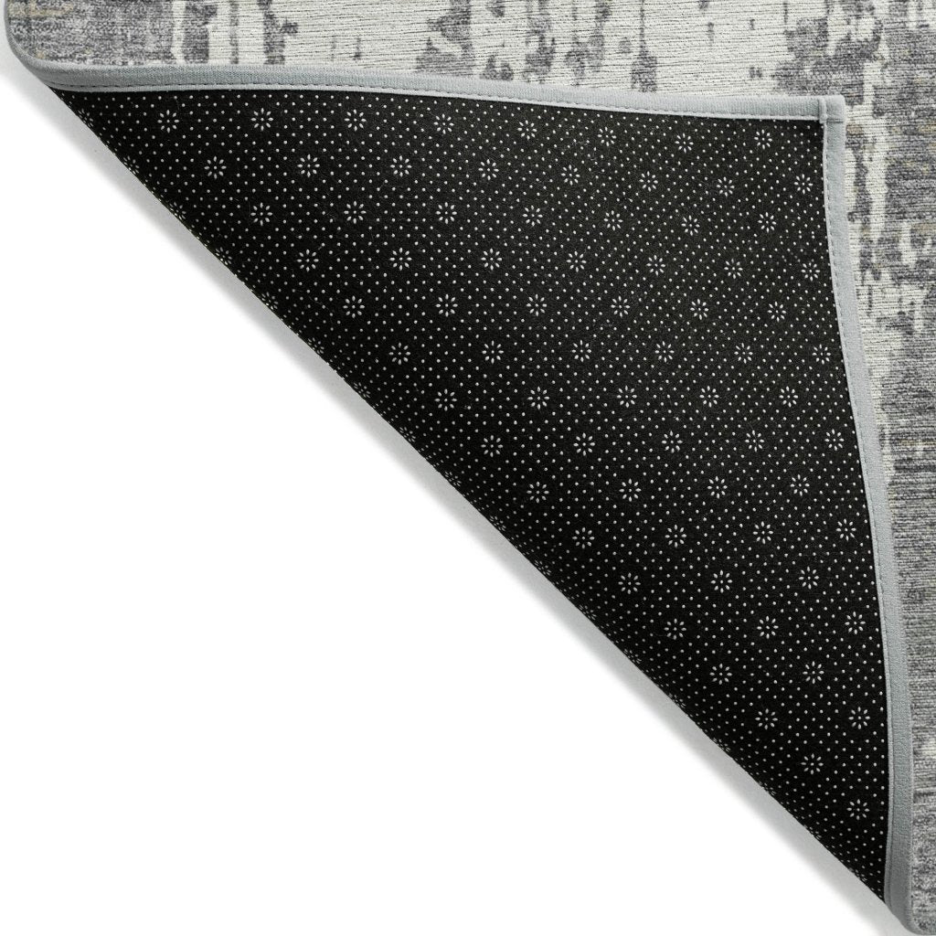 LOOMLAN Rugs Caelan Gray Washable Indoor-Outdoor Rug