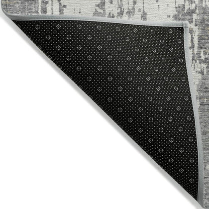 LOOMLAN Rugs Caelan Gray Washable Indoor-Outdoor Rug