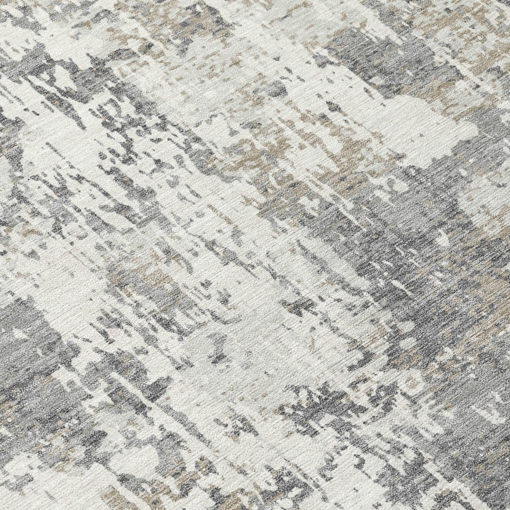 LOOMLAN Rugs Caelan Gray Washable Indoor-Outdoor Rug