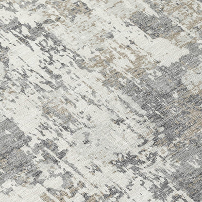 LOOMLAN Rugs Caelan Gray Washable Indoor-Outdoor Rug